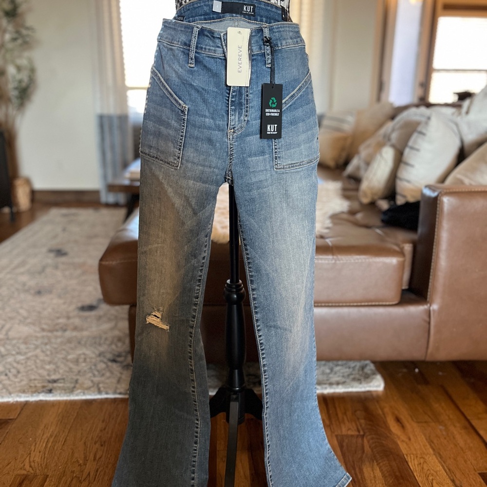 Kut from the Kloth Blue Wide-Leg Women's Jeans